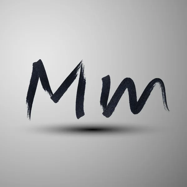 Inkt letter M — Stockvector