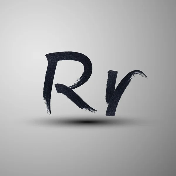 Rukopisné písmeno R — Stockový vektor