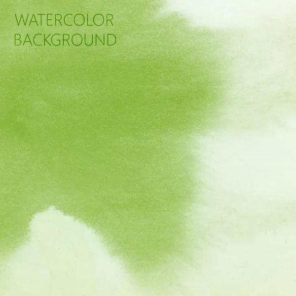 Fundo aquarela verde — Vetor de Stock