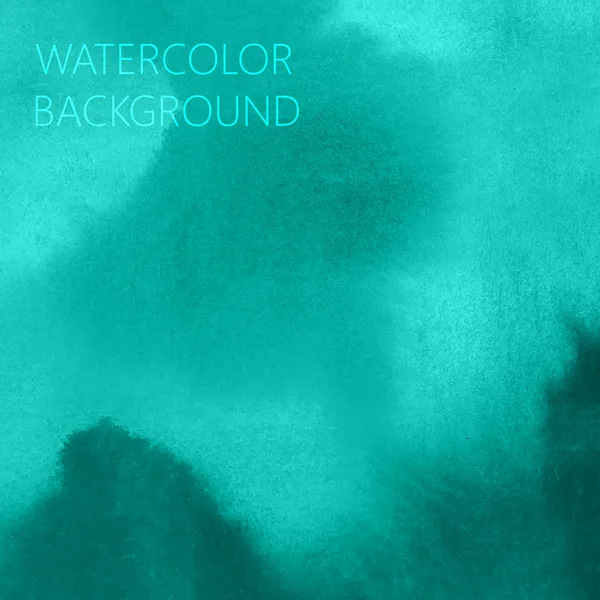 青緑色の水彩背景 — ストックベクタ