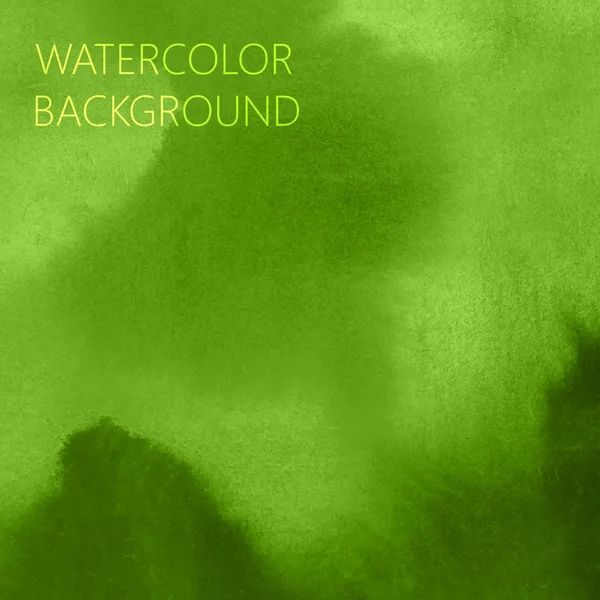 Fundo aquarela verde — Vetor de Stock