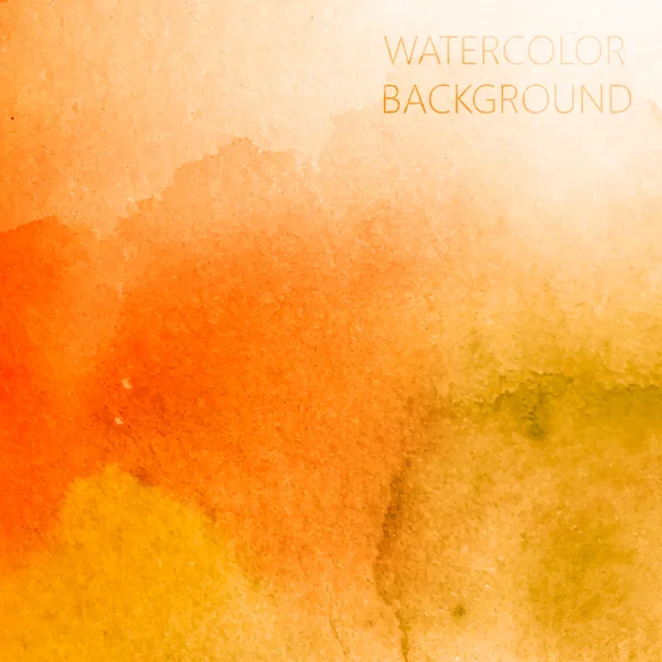 Orange watercolor background — Stock Vector