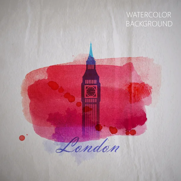 Londen Big Ben toren — Stockvector