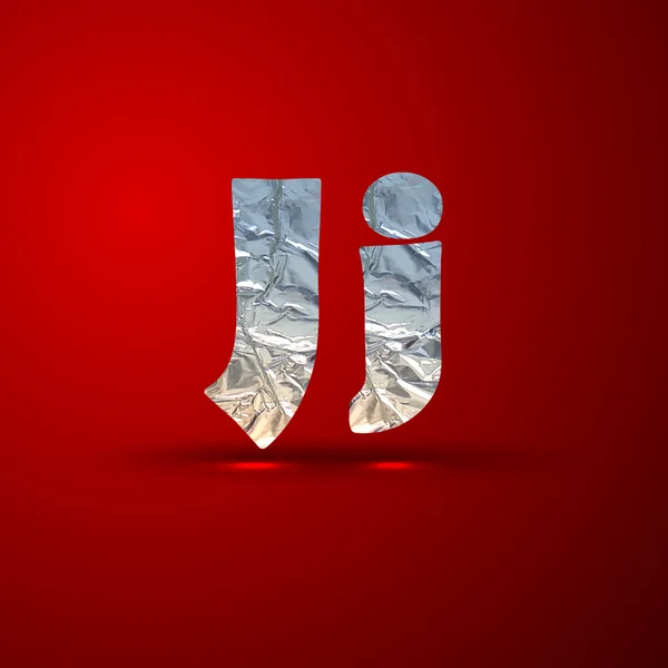 Lettres en argent J — Image vectorielle