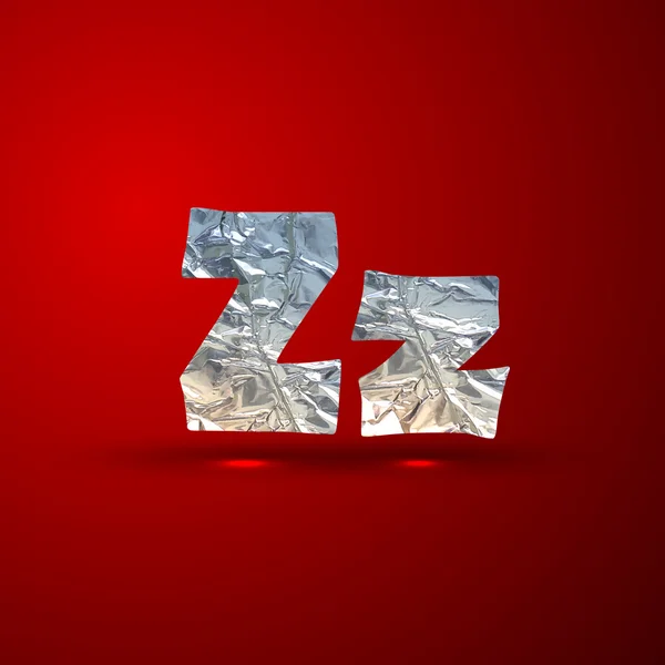 Zilveren letters Z — Stockvector