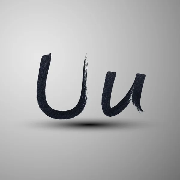 Rukopisné písmeno U — Stockový vektor