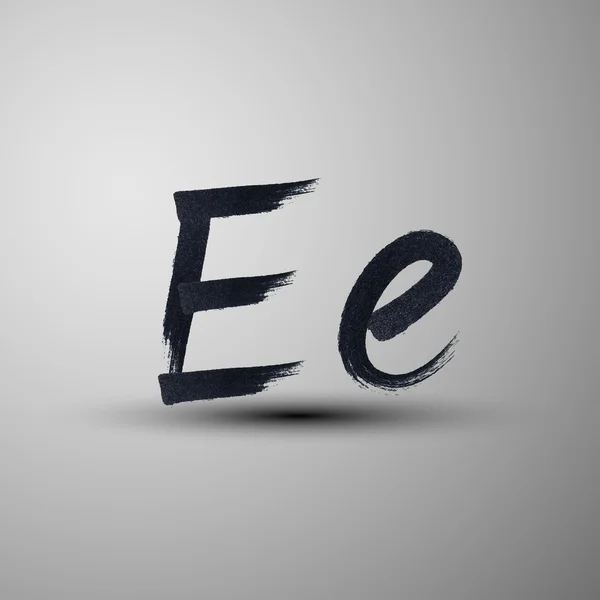 Bläck bokstaven E — Stock vektor