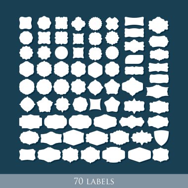 Retro label shapes clipart