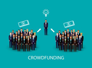 Infographic crowdfunding concept. clipart