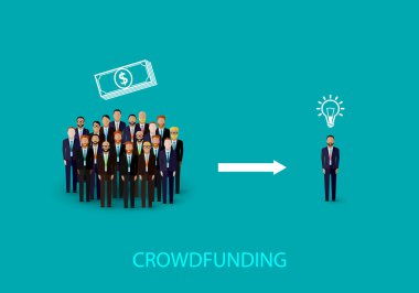 Infographic crowdfunding concept. clipart