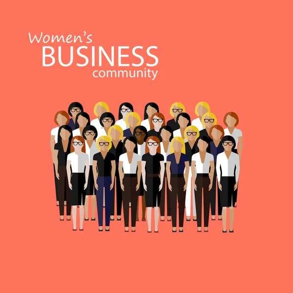 Mujeres comunidad empresarial — Vector de stock