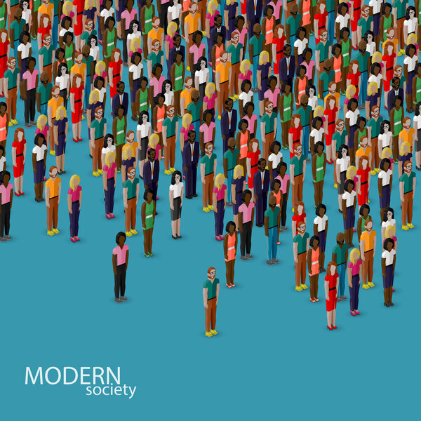 Society members with a crowd