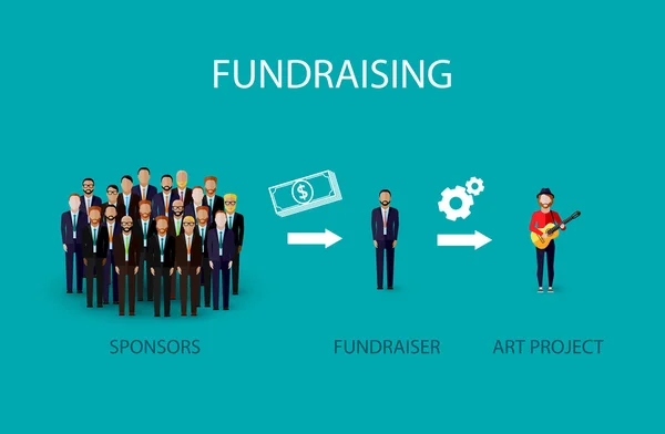 Infografisches Fundraising-Konzept. — Stockvektor