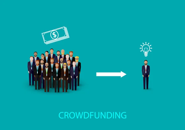 Infographic crowdfunding kavramı.