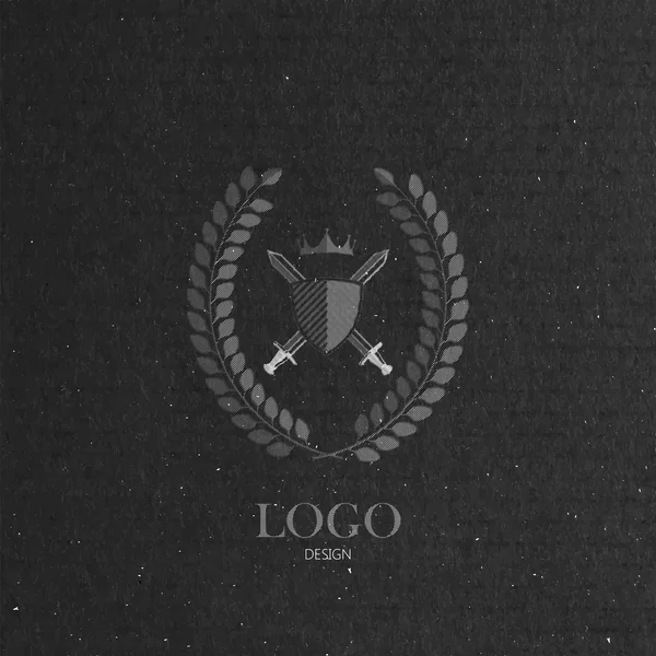 Corona de laurel grabado — Archivo Imágenes Vectoriales
