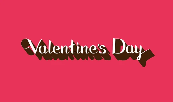 Vector vakantie typografische illustratie van de dag van Valentijnskaarten belettering embleem. Logo sjabloon — Stockvector