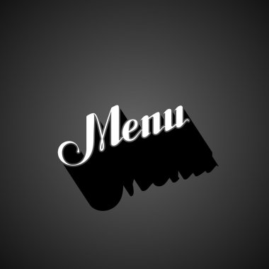 vektör el yazısı menü retro etiketinin tipografik Illustration. kompozisyon yazı