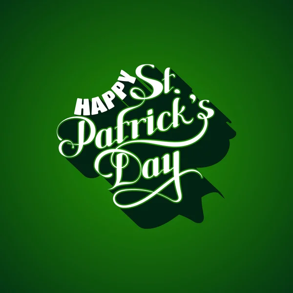 Illustration typographique vectorielle de l'étiquette manuscrite de la Saint Patricks Day. composition lettrage vacances — Image vectorielle