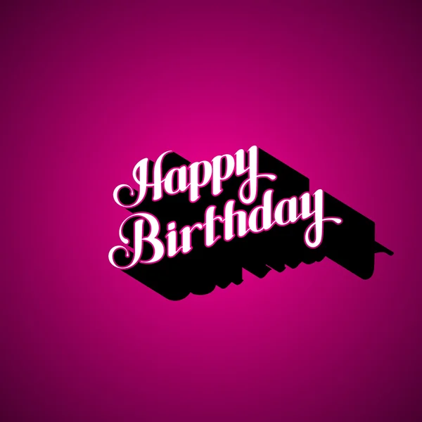 Векторная типографическая иллюстрация рукописного ретро лейбла Happy Birthday. Композиция букв — стоковый вектор