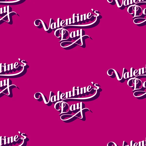 Motif vectoriel sans couture des étiquettes rétro Saint-Valentin manuscrites. fond de lettrage vacances — Image vectorielle