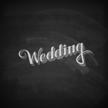 el yazısı düğün retro etiket tebeşir çizimi