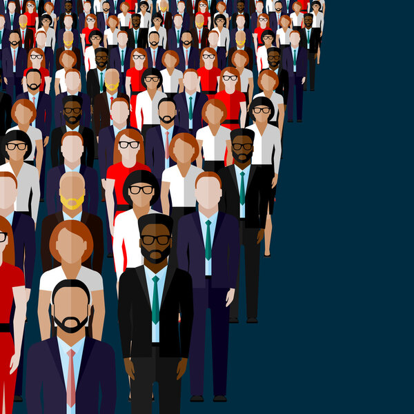 Векторная плоская иллюстрация делового или политического сообщества
