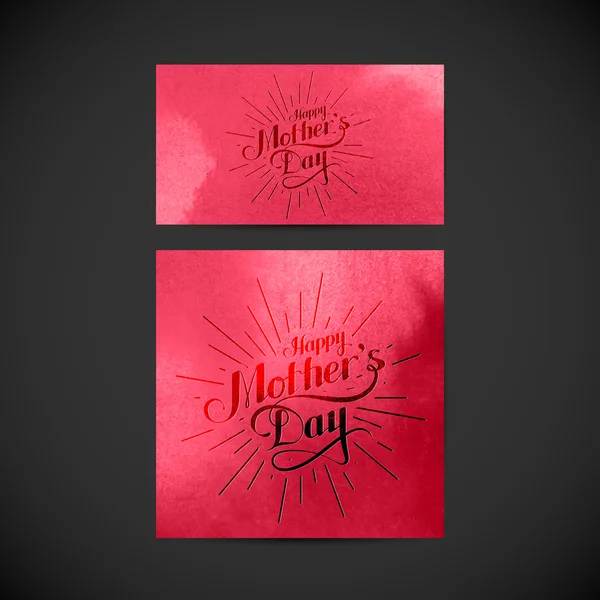 Handgeschreven Happy Mothers Day retro label — Stockvector