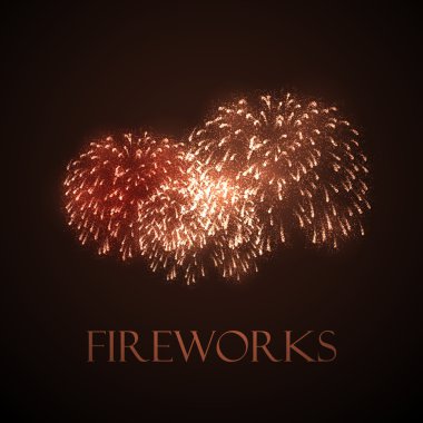 holiday illustration of fireworks clipart