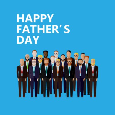 Happy Fathers Day postcard clipart