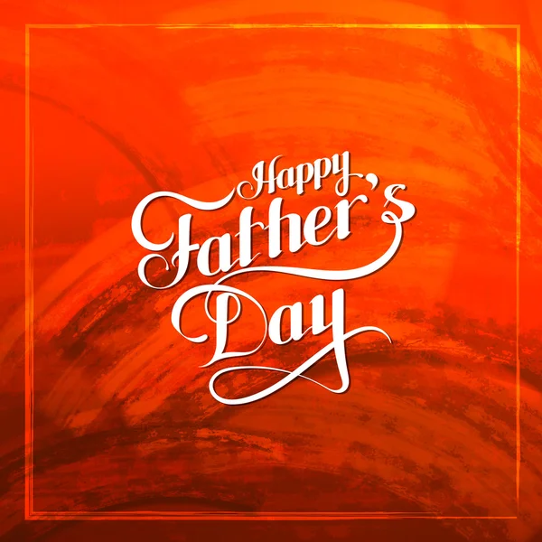 Happy Fathers Day étiquette rétro sur texture grunge rouge . — Image vectorielle