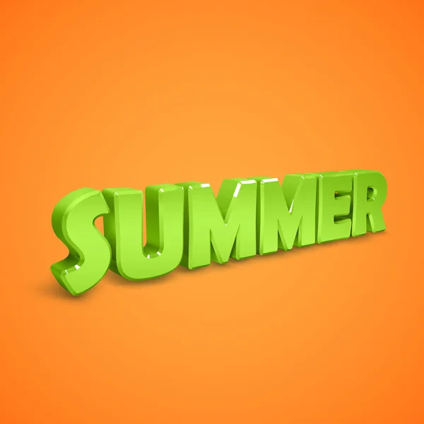 Étiquette d'été 3d — Image vectorielle