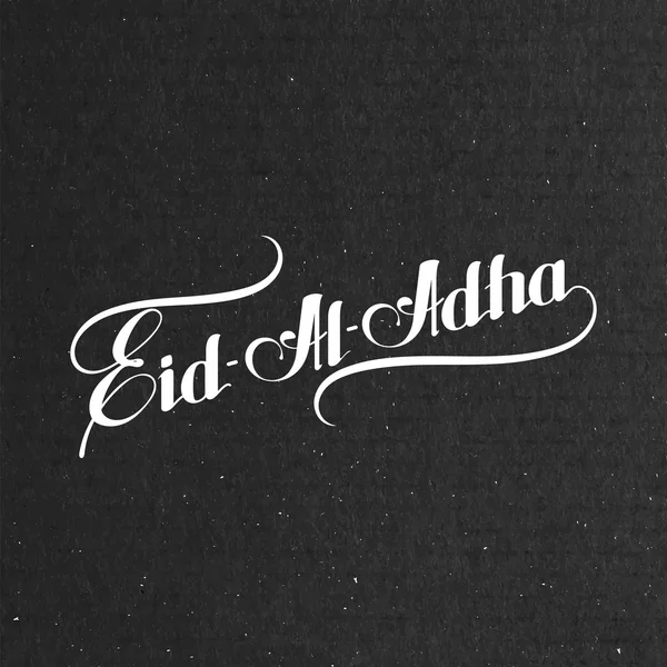 Handwritten Eid-Al-Adha retro label — Stock Vector