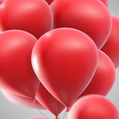 gerçekçi parlak balonlar uçan vektör tatil çizim