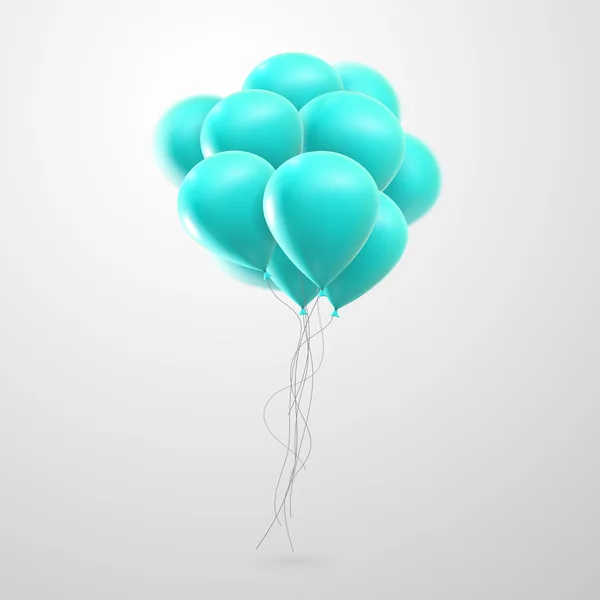 Ilustracja latający realistyczne błyszczący balony — Wektor stockowy