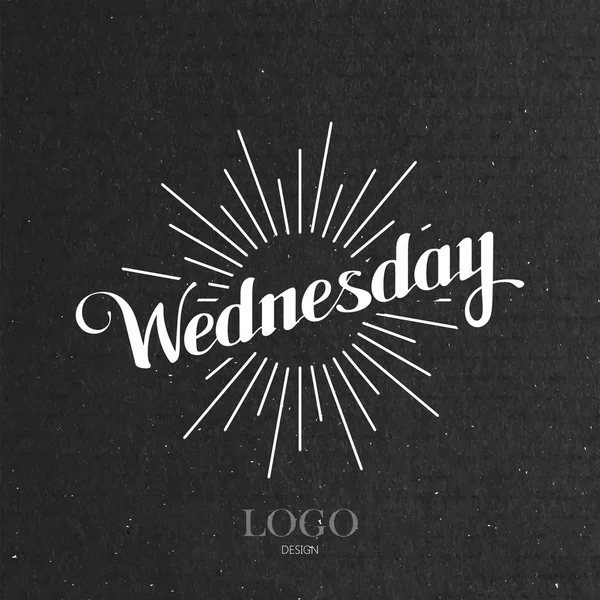 Word Wednesday and light rays — Stock Vector