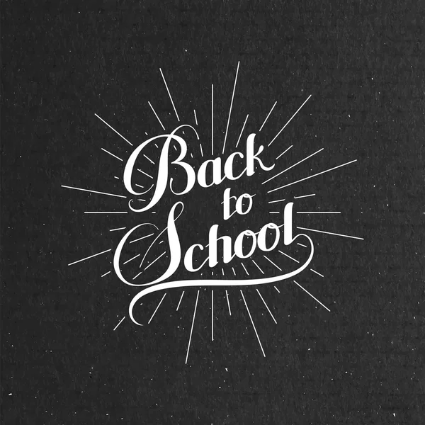 Education  illustration of Back To School retro label — Stock Vector