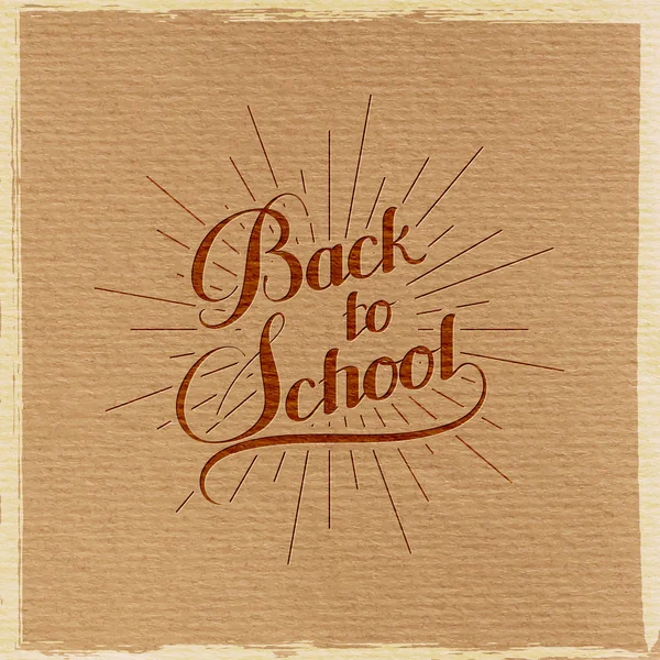 Educação ilustração de Back To School rótulo retro — Vetor de Stock