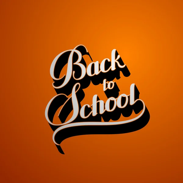 Education  illustration of Back To School retro label — Stock Vector