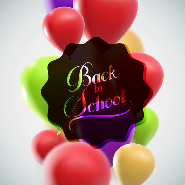 Education  illustration of Back To School retro label — Stockvector