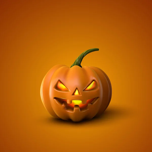 Halloween pompoen hefboom lantaarn. — Stockvector
