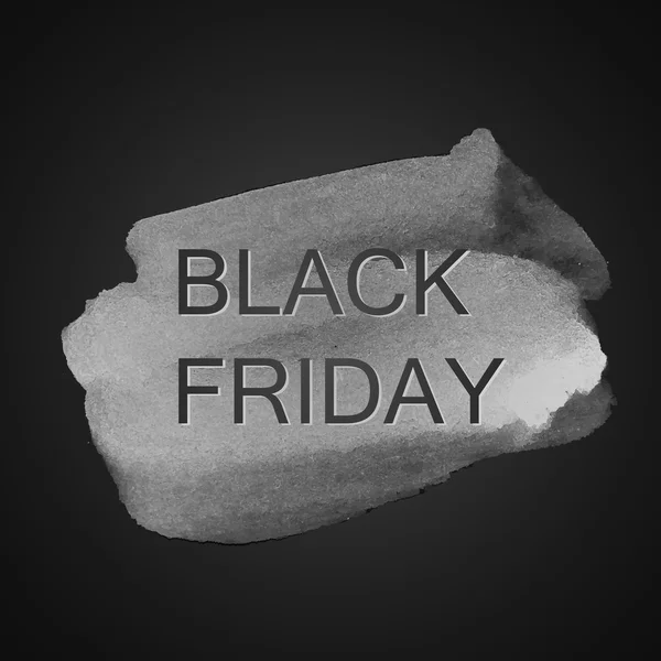 Étiquette Black Friday sur la tache aquarelle . — Image vectorielle