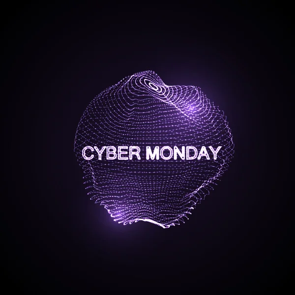 Affiche promotionnelle Cyber Monday — Image vectorielle