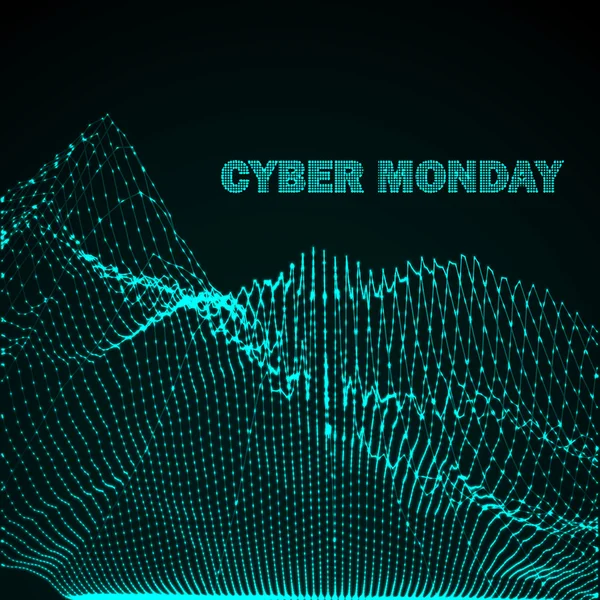 Cyber Monday Promotional Poster — Stok Vektör