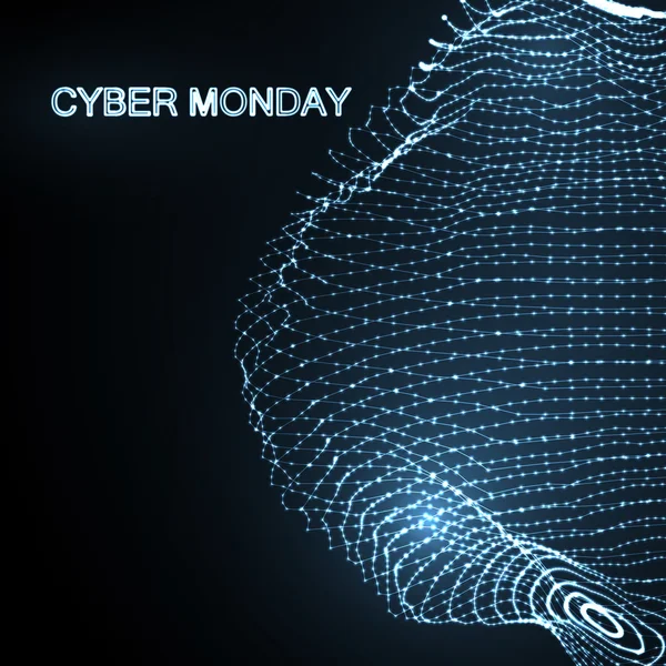 Cyber Monday Promotional Poster — Wektor stockowy