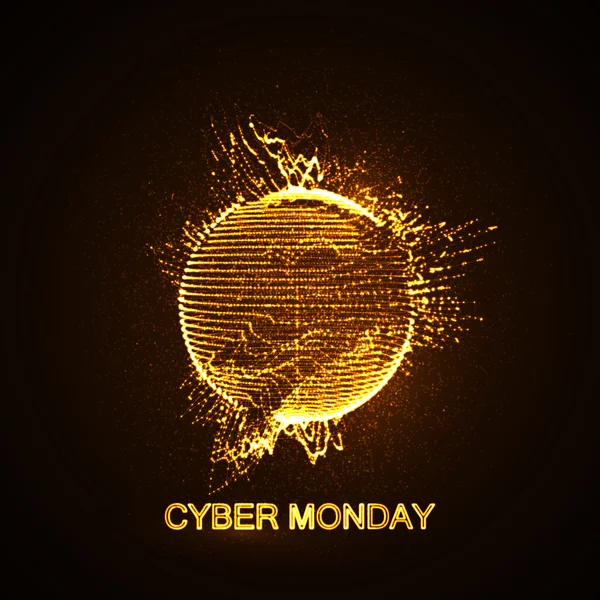 Cyber Monday Cartaz promocional — Vetor de Stock