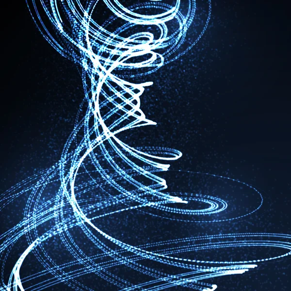 3D illuminated distorted helix shapes — 스톡 벡터