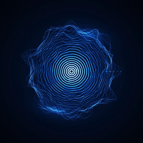 Işıklı vektör şekli parçacıklar dizinin