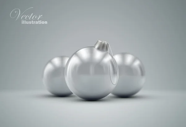 Bolas de Navidad. Feliz Año Nuevo — Vector de stock