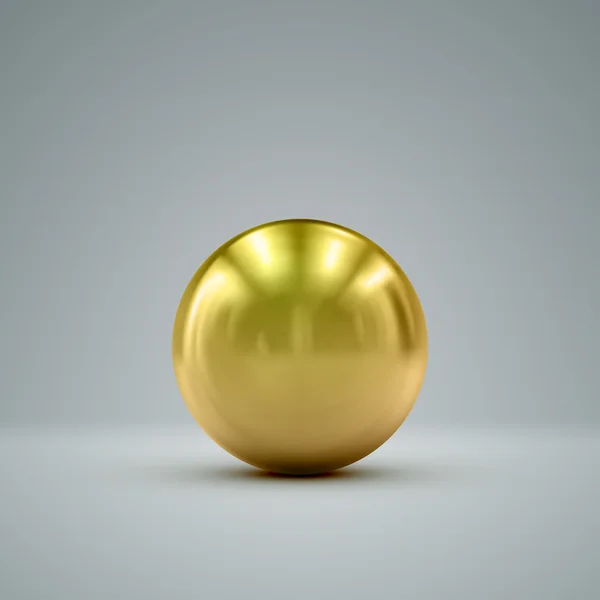 3d sfera d'oro — Vettoriale Stock