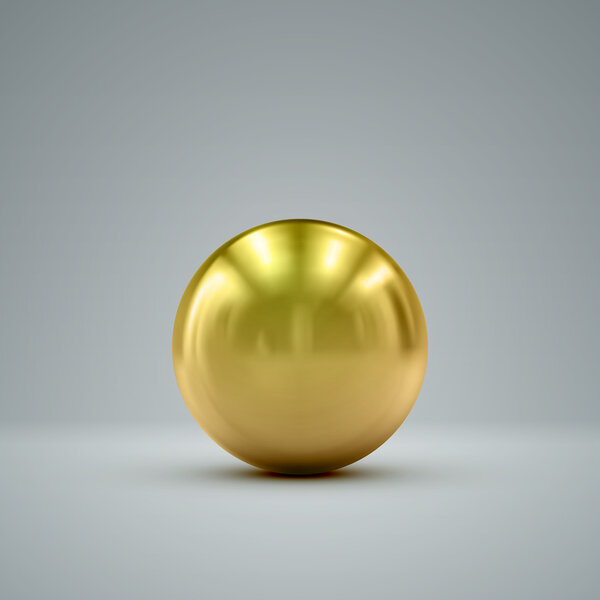 3D golden sphere